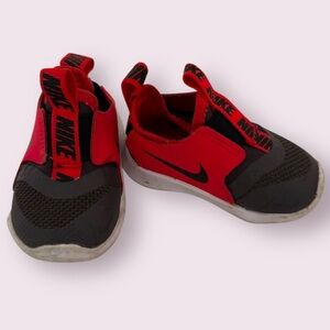 Nike Red Black Infant Slip-On Sneakers Size 3C Good Condition